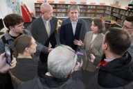 GoFundMe CEO Tim Cadogan visits Spellow Library Liverpool, UK.