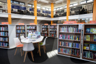 GoFundMe CEO Tim Cadogan visits Spellow Library Liverpool, UK.