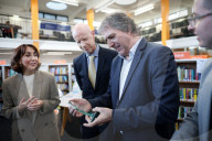 GoFundMe CEO Tim Cadogan visits Spellow Library Liverpool, UK.