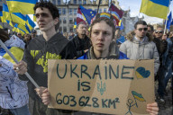 Demonstration in Brussels Marks Third Anniversary of Russia's Invasion of Ukraine