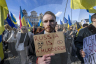 Demonstration in Brussels Marks Third Anniversary of Russia's Invasion of Ukraine