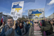 Demonstration in Brussels Marks Third Anniversary of Russia's Invasion of Ukraine