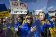 Demonstration in Brussels Marks Third Anniversary of Russia's Invasion of Ukraine