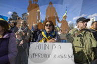 Demonstration in Brussels Marks Third Anniversary of Russia's Invasion of Ukraine