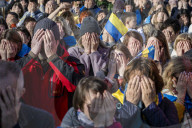 Demonstration in Brussels Marks Third Anniversary of Russia's Invasion of Ukraine