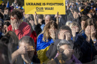 Demonstration in Brussels Marks Third Anniversary of Russia's Invasion of Ukraine