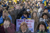 Demonstration in Brussels Marks Third Anniversary of Russia's Invasion of Ukraine