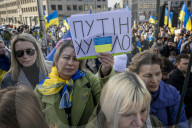 Demonstration in Brussels Marks Third Anniversary of Russia's Invasion of Ukraine