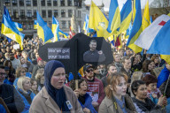 Demonstration in Brussels Marks Third Anniversary of Russia's Invasion of Ukraine