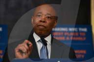 Mayor Eric Adams holds a press conference