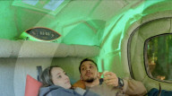 3D printed mobile home made from recycled plastic bottles.