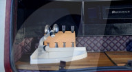 3D printed mobile home made from recycled plastic bottles.