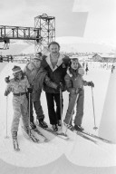 Gene Hackman and Family at Sun Valley