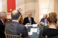 Prime Minister Keir Starmer hosts a business roundtable