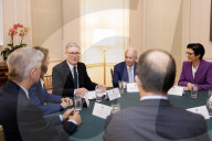 Prime Minister Keir Starmer hosts a business roundtable