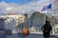 Violent protests in Athens on rail crash anniversary 
