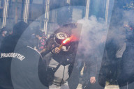 Violent protests in Athens on rail crash anniversary 