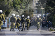 Violent protests in Athens on rail crash anniversary 