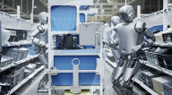 Humanoid robots show off teamwork in car plant takeover