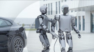 Humanoid robots show off teamwork in car plant takeover