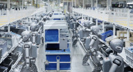 Humanoid robots show off teamwork in car plant takeover