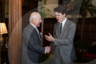 King Charles with Justin Trudeau  at Sandringham