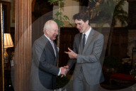 King Charles with Justin Trudeau  at Sandringham