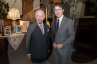 King Charles with Justin Trudeau  at Sandringham