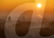 Chilly sunrise over central London, UK.