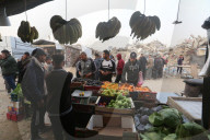 Gazans shopping among the rubble in Jabalia Refugee Camp