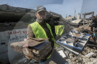Gaza rescue team recovers manuscripts and antiquities from rubble