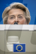 Press Conference After the EU Summit in Brussels, Belgium.