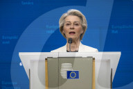 Press Conference After the EU Summit in Brussels, Belgium.