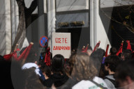 Students protest in Greece
