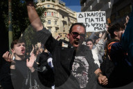 Students protest in Greece