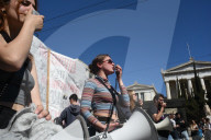 Students protest in Greece