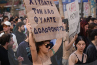 Students protest in Greece