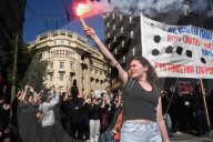 Students protest in Greece
