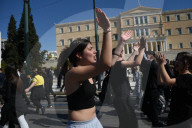 Students protest in Greece