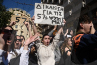 Students protest in Greece