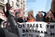 Students protest in Greece
