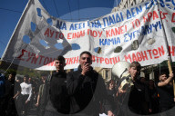 Students protest in Greece