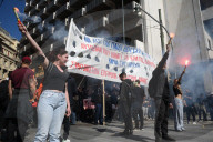 Students protest in Greece