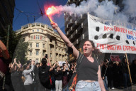 Students protest in Greece