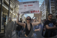 Students protest in Greece