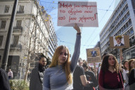 Students protest in Greece