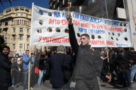 Students protest in Greece