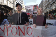Students protest in Greece