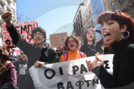 Students protest in Greece