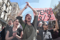 Students protest in Greece